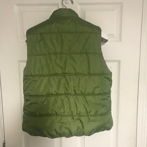 American Eagle Snap Front Puffer Vest Green  Size XL - Picture 2 of 6